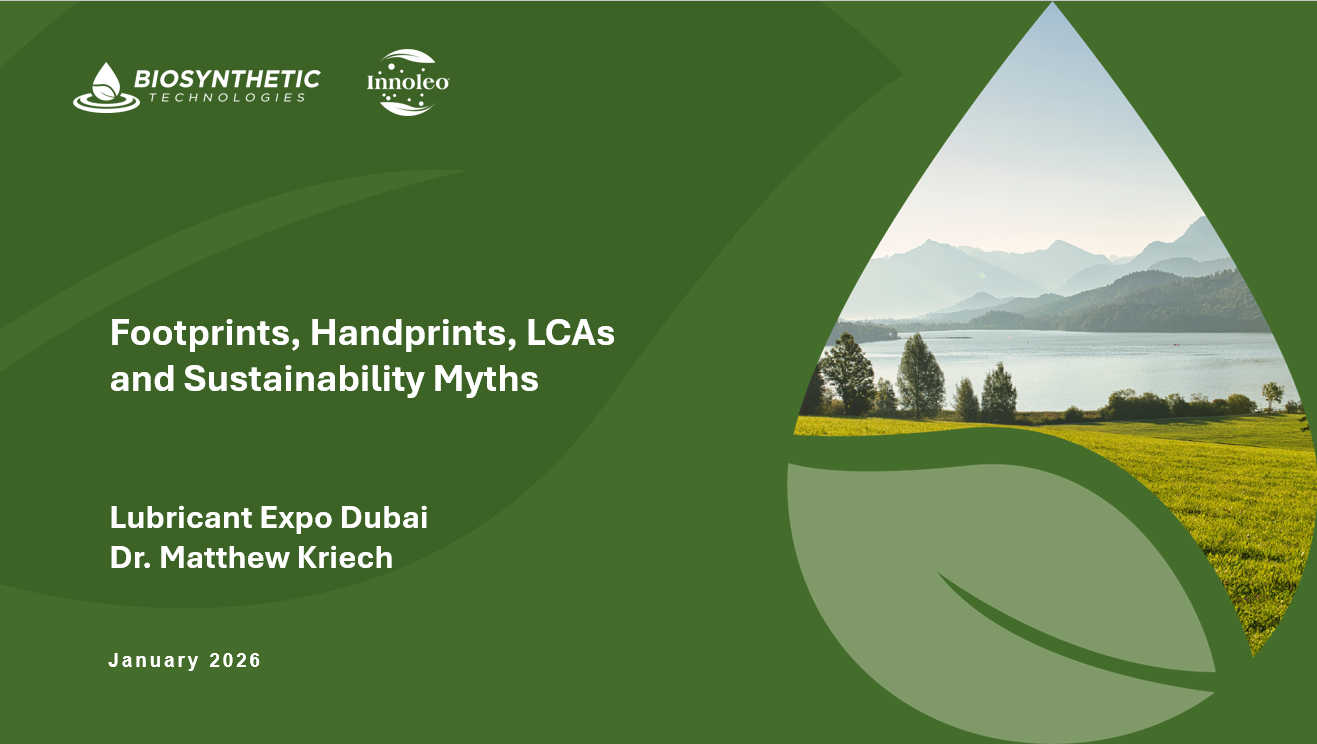 Carbon Footprint Reduction and LCAs of Lubricants and Greases