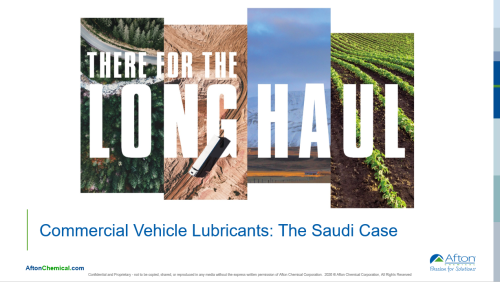 Commercial Vehicle Lubricants: The Saudi Case